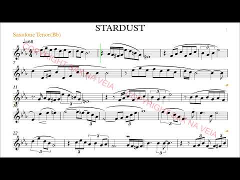 Stardust - Sheet music Tenor Sax Bb - Play along