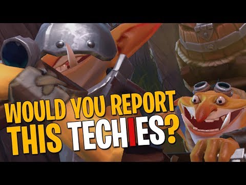 Would You Report This Techies? - DotA 2 Funny Moments
