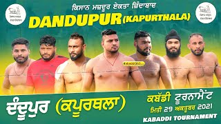 Dandupur, Mundi Maur (Kapurthala) Kabaddi Tournament 29 Oct 2021