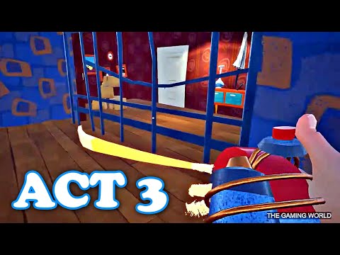 HELLO NEIGHBOR - Act 3 SpeedRun Walkthrough | All Keys, Doors & Mini-Games
