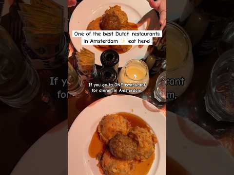 Eat Dutch food at one of the BEST restaurants in Amsterdam! #amsterdam #amsterdamfood #foodshorts