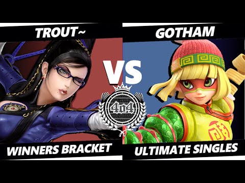 4o4 Smash Night 64 - BE| Trout~ (Bayonetta) vs EVC| Gotham (Min Min) - Winner Round 3