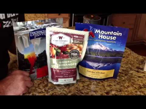 Survival Skills 101: Mountain House vs.Wise vs. Back Packers Pantry.