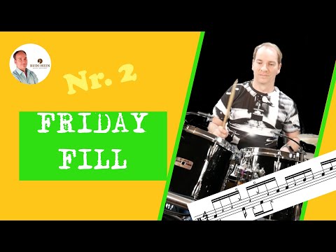 Friday Fill Nr.2 - Ghost Notes und Hi-Hat Opening - Schlagzeug lernen online mit Rudi Hein