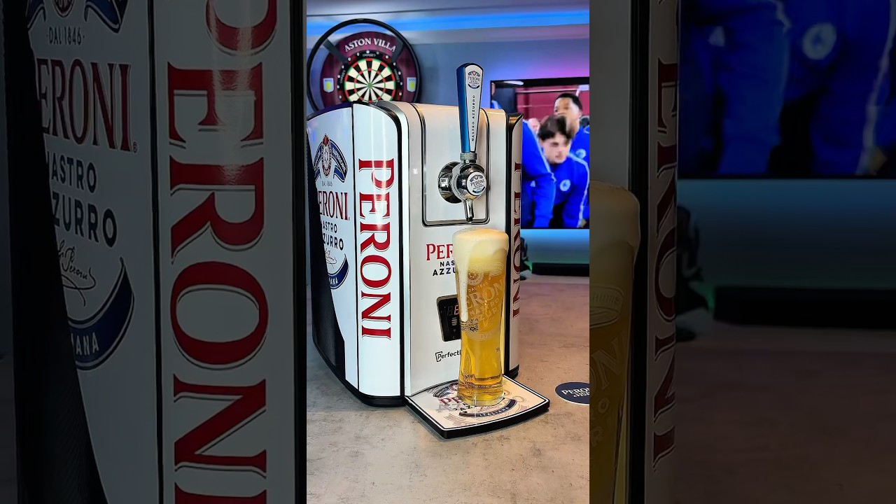 Wrapping the PerfectDraft Pro with a Peroni skin #mancavebartender #perfectdraft #peroni