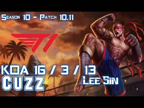 T1 Cuzz LEE SIN vs ELISE Jungle - Patch 10.11 KR Ranked