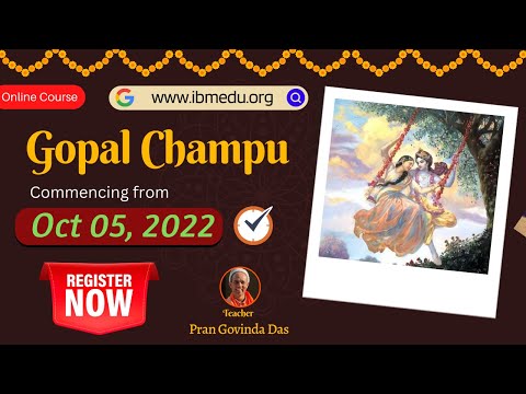 Gopal Champu || By Pran Govinda Das || Commencing from Oct 05, 2022