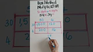 Box Method #multiplication#shorts