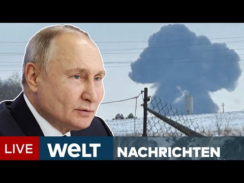 KRIEG IN UKRAINE: Erste Reaktion! Putin äußert sich zum Flugzeug-Absturz in Russland | WELT STREAM