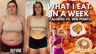What I Eat in a Week For Weight Loss | Comparing WW (WeightWatchers) POINTS vs CALORIES, MACROS