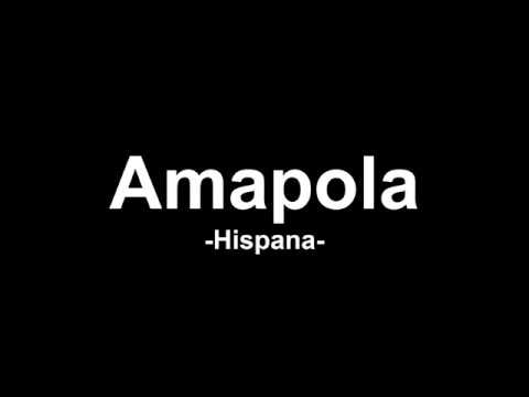 AMAPOLA - HISPANA (LETRA VIDEO)