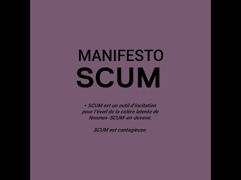 SCUM MANIFESTO. Pôle Francophone UAM