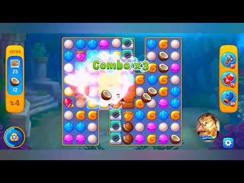 фишдом 2022  #  10734 уровень - прохождение без бустеров # Fishdom,   10734  level - no Boosters.