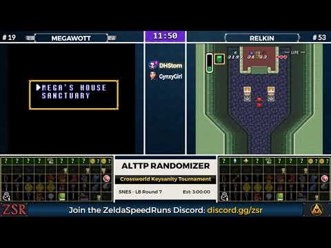 ALttPR Crossworld Keysanity Tournament: LB Round 7 - Megawott vs. relkin