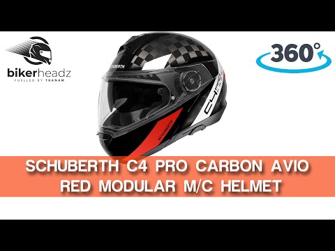 Schuberth C4 Pro Carbon Avio Red Modular Helmet 360° 4K Video | Bikerheadz.co.uk