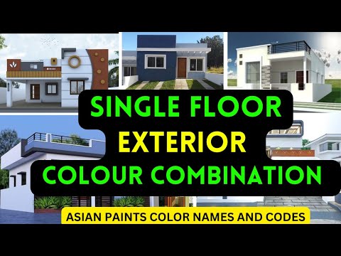 Asian paints exterior colour combination for single floor / Outside colour of house