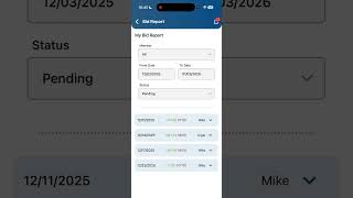 My Approvals - eSchedule Mobile App