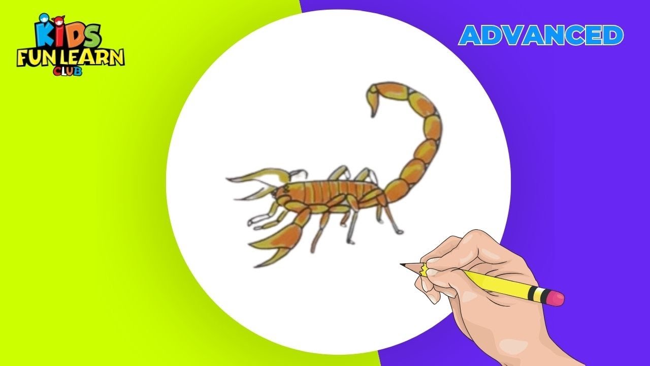 How to draw scorpion for kids by Parikshet and Kids Fun Learn Club