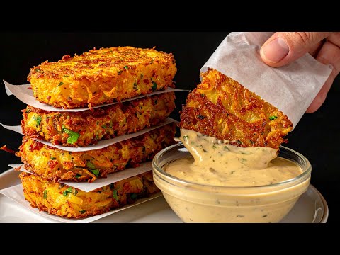 The best homemade Hash Browns! Easy and crispy! Family dinner in 10 minutes!