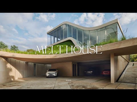 Three-Story Modern Futuristic House Design With Three-Bedroom And Rooftop Garden