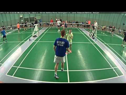 HBK M-Turnering - Bane 5 - Nanna Vestergaard/Morten Bødskov vs. Janne Thomassen/Mathias Baskjær