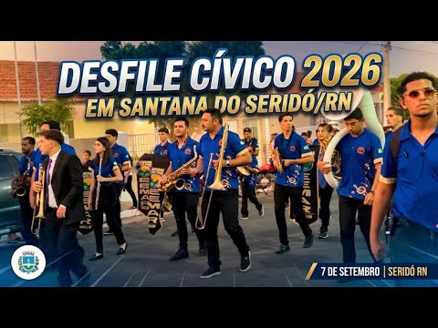 Desfile cívico 2026 em Santana do Seridó RN