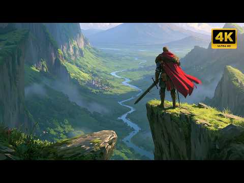 Medieval Fantasy Music for Focus & Journey | The Knight's Windswept Hill | 4K