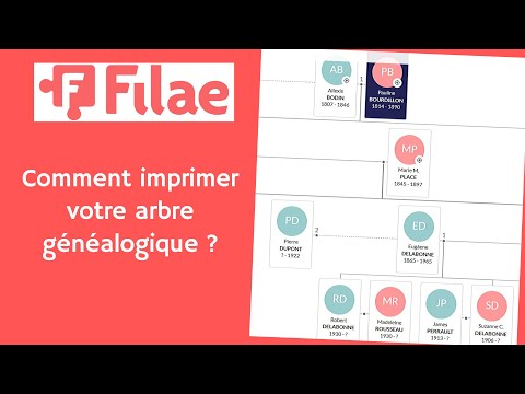 Comment imprimer votre arbre généalogique sur Filae