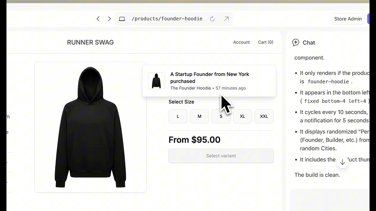 Adding Purchase Notifications - Runner AI Playbook