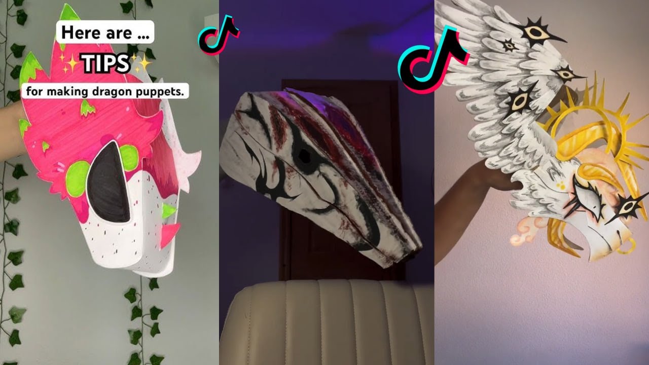 Dragon Puppet Crafts - Paper Dragon TikTok Compilation #505