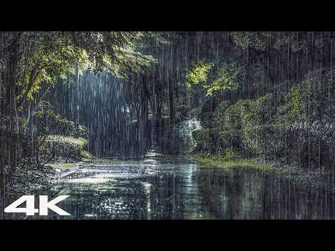 Relieves Insomnia with Heavy Rain at Rainy Night - Healing Sounds of Rain ASMR
