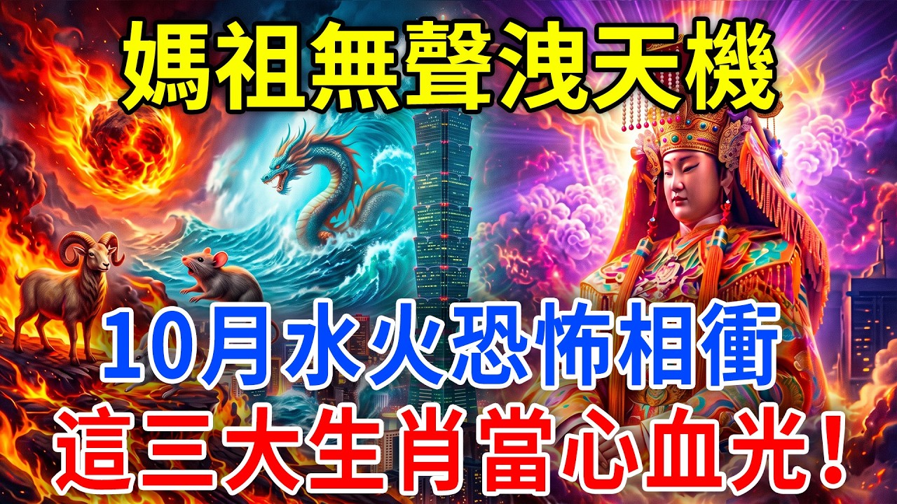 🔥白沙屯媽祖「無聲示警」10月天地大清算！這【3大生肖】已被煞氣鎖定，做錯一步恐家破人亡…😨#台灣 #白沙屯媽祖 #10月大劫 #赤馬紅羊劫 #生肖運勢