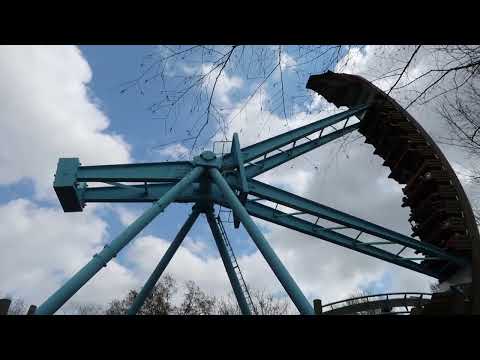 Intamin Looping Starship Off Ride - Carowinds - Copyright Free Footage