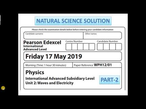 Edexcel IAL physics New Spec unit 2 June 19 part 2