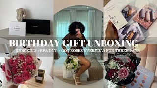 I GOT FLOWERS EVERDAY FOR 3 DAYS + BIRTHDAY GIFT UNBOXING +SPA DAY AND MORE