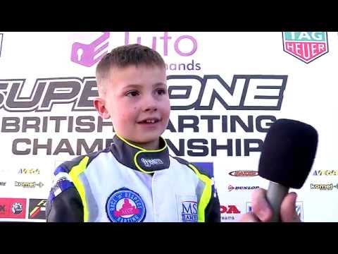 Move over F1... Kids aged 6 in fantastic kart race! S1 British Champs Rd 3, Bambino Class