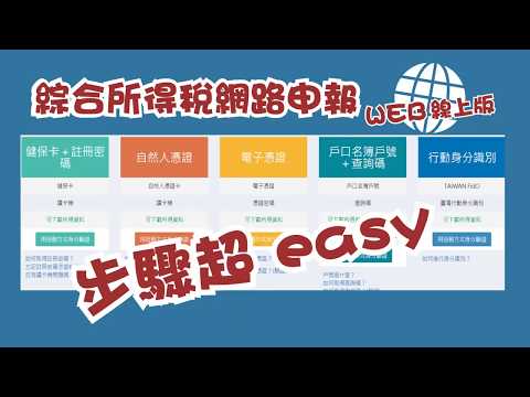 說明綜合所得稅Web線上版申報系統簡易操作步驟