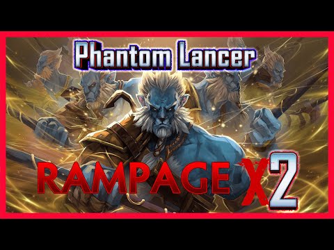 Phantom Lancer 2x RAMPAGE in Enemy Fountain  - Dota 2