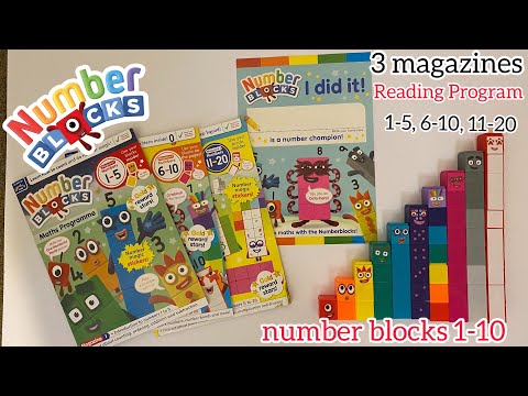 Unboxing Number blocks Maths program, 3 magazines with number blocks 1-10!!! 🥰👍😊