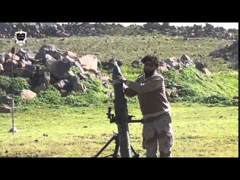 استهداف مقرات تنظيم داعش في بلدة الشيخ سعد في ريف درعا بقذائف الهاون من قبل اللواء الأول مهام خاصة