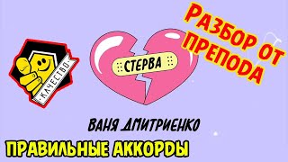 Ваня Дмитриенко - Стерва | РАЗБОР НА ГИТАРЕ ОТ ПРЕПОДА