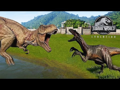 TYRANNOSAURUS REX VS INDORAPTOR - JURASSIC WORLD EVOLUTION || GAMEPLAY