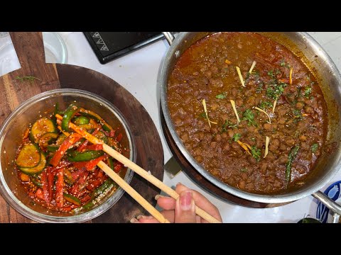🔴Pindi Masala Chole restaurant style, Korean cucumber kimchi recipe by Meal Palace