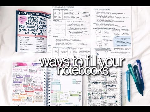 Notebookways to fill notebooks