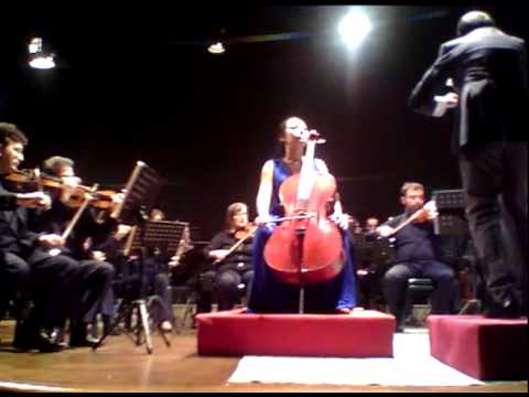 Tina Guo Live - Saint-Saëns Cello Concerto w/ the Bari Symphony Italy Mvt 1