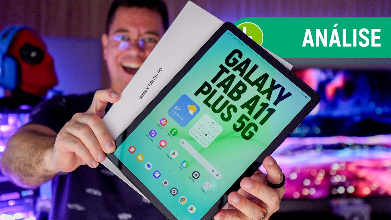 Miniatura da avaliação em vídeo de Tablet Samsung Galaxy Tab A11 5G 128GB Cinza