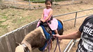My first Pony ride.