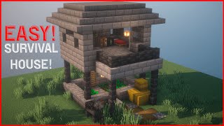Minecraft: How to Build A Easy House for Survival!