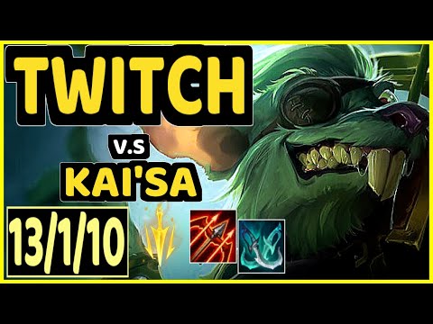 ARROW (TWITCH) vs KAI'SA - 13/1/10 KDA BOTTOM ADC CHALLENGER GAMEPLAY - KR