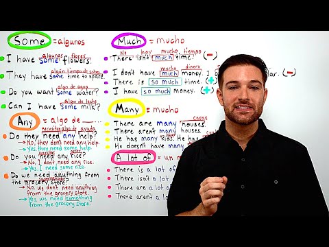 ¿Some, Any, Much, Many y A Lot Of en Inglés?